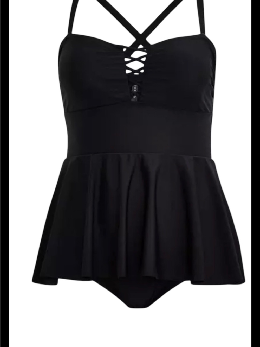 NWOT Women’s Plus Size Torrid Wireless Peplum One Piece Swimsuit